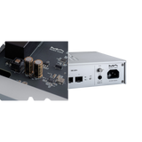 Undentia AB Matrix Audio SS-1 network switch showing internal circuit board components and rear panel connectivity.