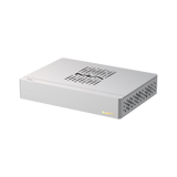 Undentia AB Matrix Audio SS-1 silver audiophile network switch with a precision-machined aluminium chassis and ventilation