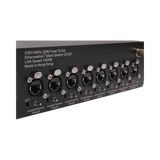 Undentia AB Ediscreation Silent Switch OCXO rear panel showing eight LAN ports with ground isolation switches.