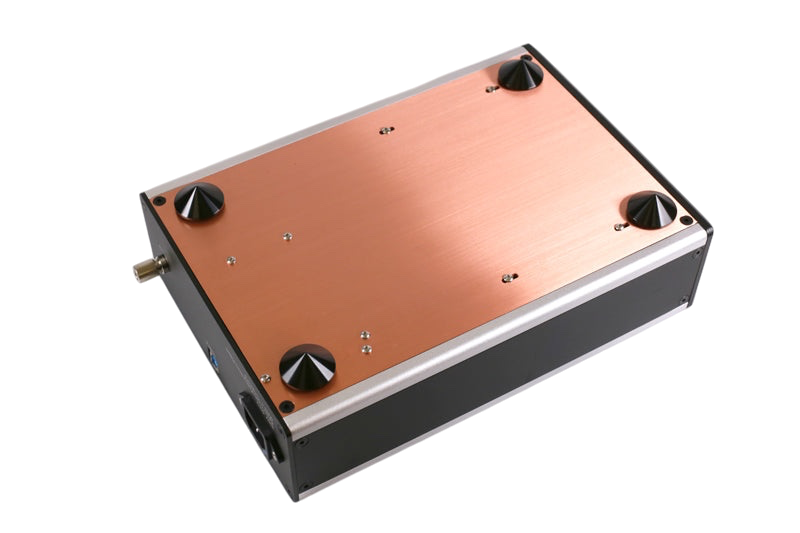 Undentia AB Ediscreation Ultra Silent Ripper showing the copper base plate and vibration-dampening feet